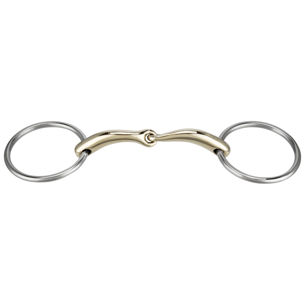 Herm Sprenger Pronamic Loose-Ring Snaffle Bit 14 mm Sensogan – Single-Jointed, 70 mm SS Rings