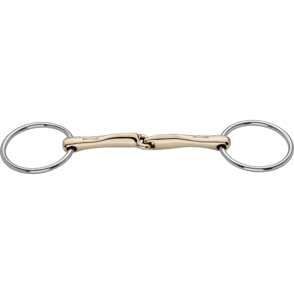Herm Sprenger Novocontact Loose-Ring Snaffle Bit 12 mm Sensogan – Single-Jointed, 70 mm SS Rings