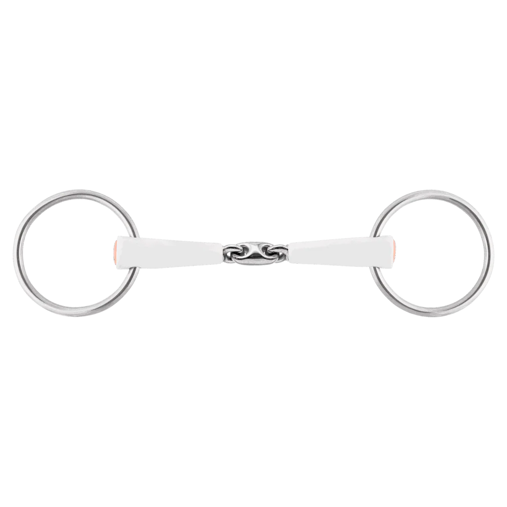 NATHE Loose-Ring Snaffle Bit 18 mm – Double-Jointed, 70 mm Rings