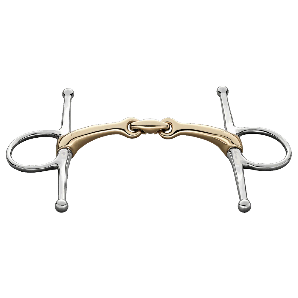 Dynamic RS Full Cheek Snaffle Bit 16 mm Sensogan – Double-Jointed, SS Cheeks