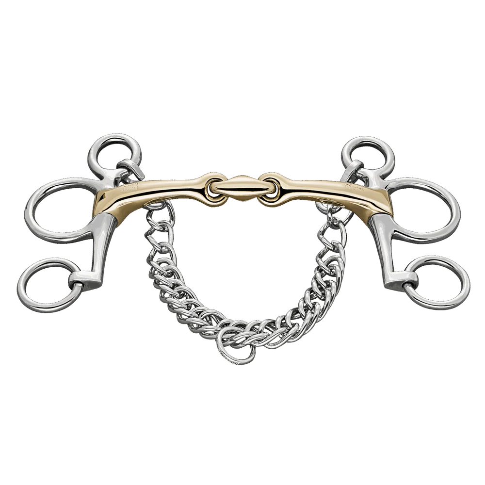 herm sprenger pelham bit with sensogan, double-jointed