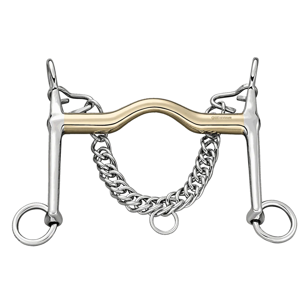 Special Dressage Weymouth Bit, 16mm Sensogan — 7cm Stainless Steel Cheeks