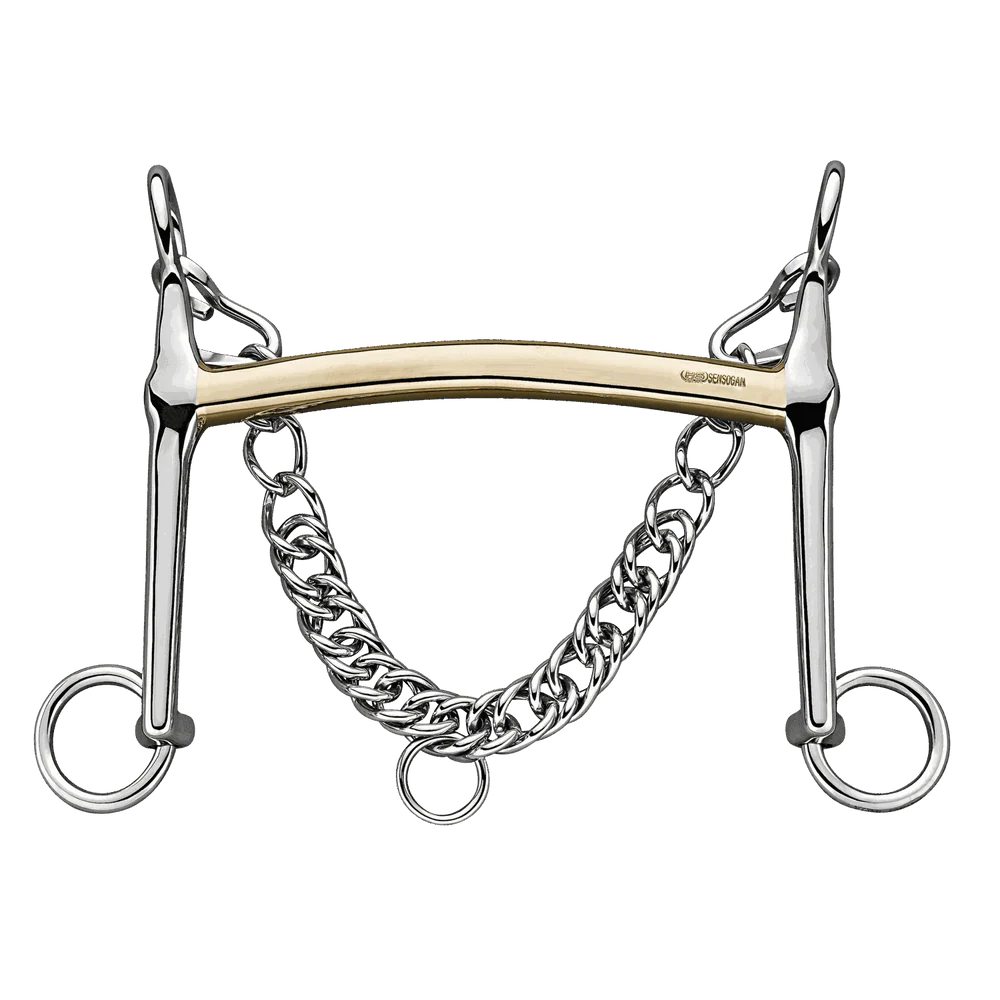 HS French Weymouth Bit, 14mm Sensogan — 7cm Stainless Steel Cheeks