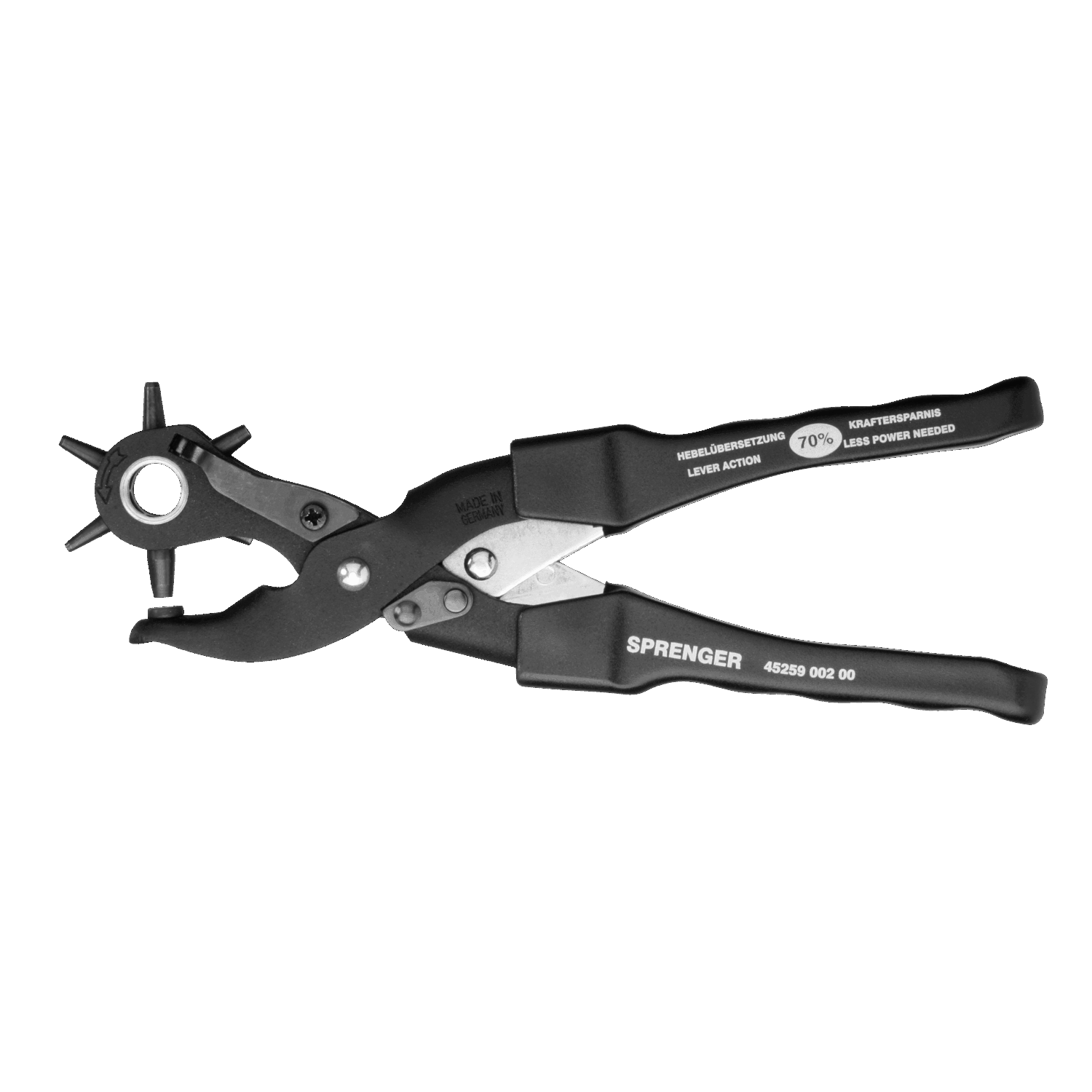 Herm Sprenger black powerful hole punch for leather and plastics