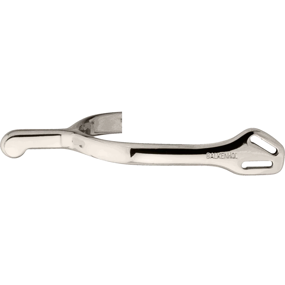 Balkenhol Spurs for Ladies – German Silver, 35mm Rounded Neck, No Rowel