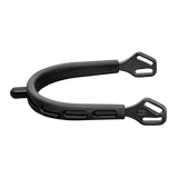 Ultra Fit Extra Grip Spurs – 15mm Stainless Steel/Black with Rounded Neck