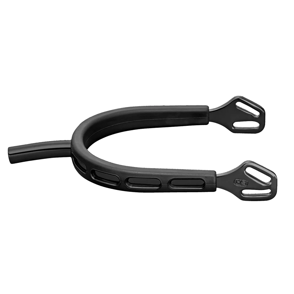 Ultra Fit Extra Grip Spurs – 35mm Stainless Steel/Black with Flat Neck