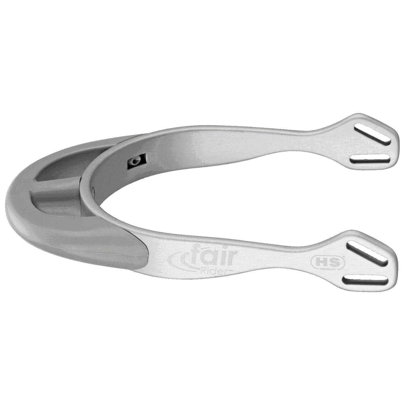 Herm Sprenger FairRider Spurs – 25mm Rounded Neck, Silver Aluminum with Silver Neck