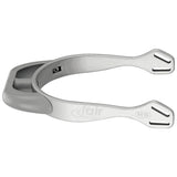 Herm Sprenger FairRider Spurs – 20mm Flat Neck, Silver Aluminum with Silver Neck