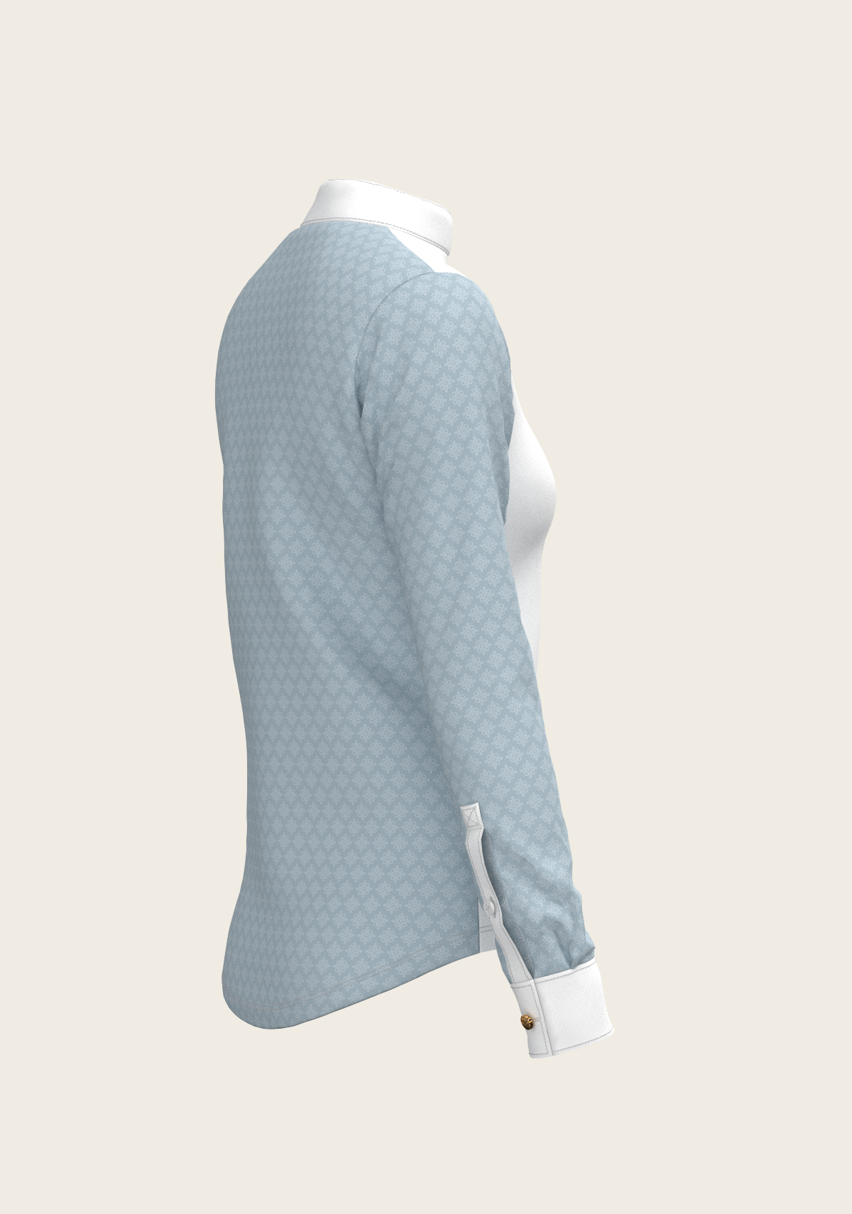 Sky Blue Long Sleeve Luxury Show Shirt for Equestrians