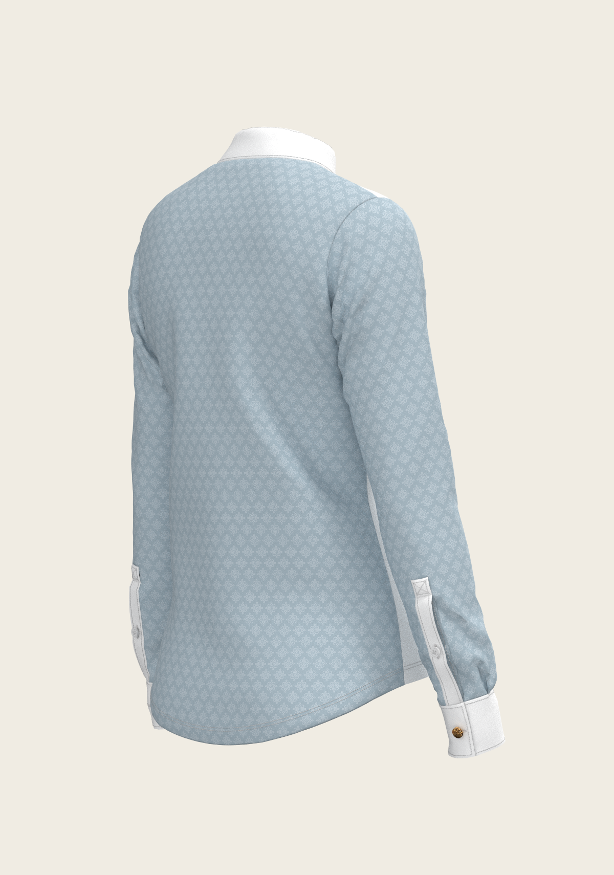 Sky Blue Long Sleeve Luxury Show Shirt for Equestrians