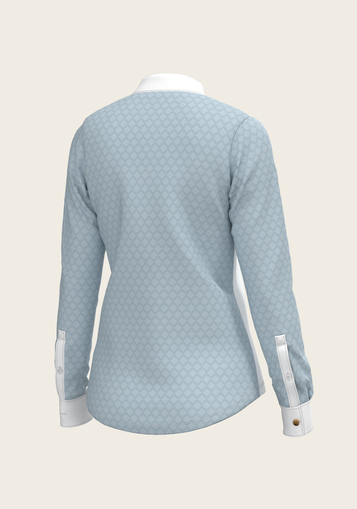 Sky Blue Long Sleeve Luxury Show Shirt for Equestrians