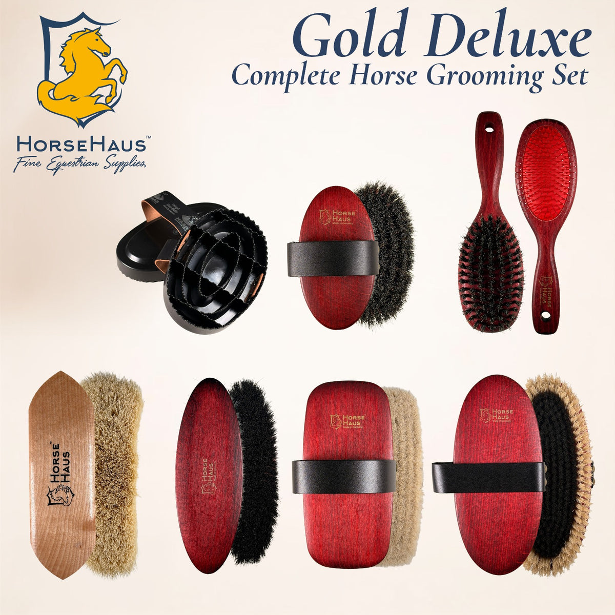 Complete Horse Grooming Set 'Gold Deluxe'