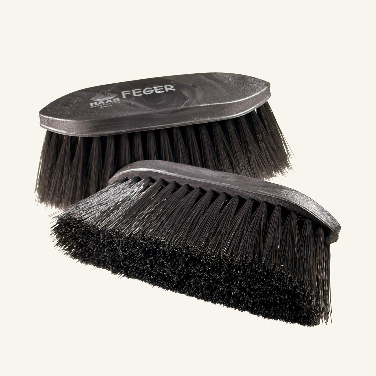 Haas Feger large dandy brush with 8cm bristles in black