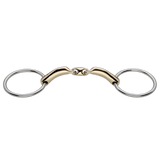 Herm Sprenger Novocontact Loose-Ring Snaffle Bit 14 mm Sensogan – Double-Jointed, 70 mm SS Rings