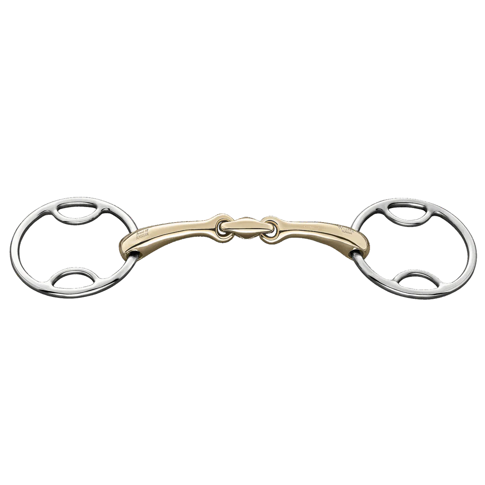 Herm Sprenger Dynamic RS Multi Ring Snaffle Bit 16 mm Sensogan – Double-Jointed, 70 mm SS Rings