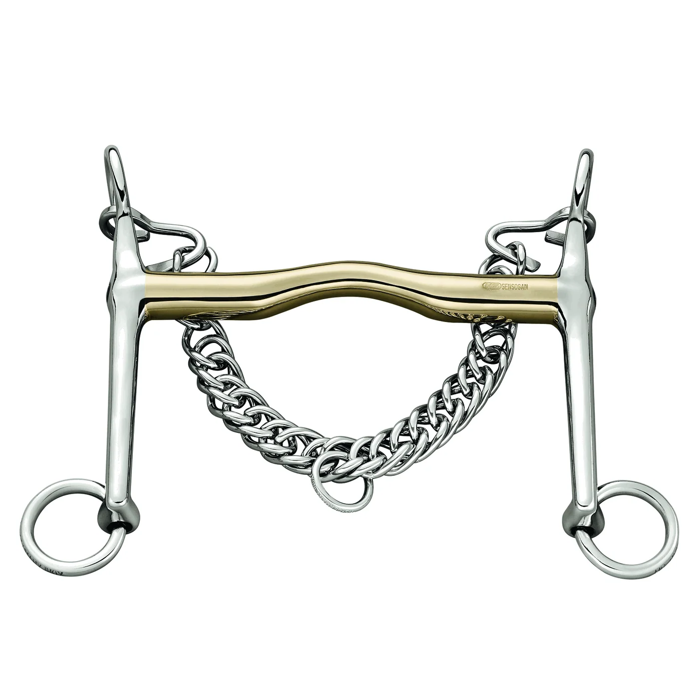 HS Weymouth Bit — 16mm Sensogan, 7cm Brass Cheeks
