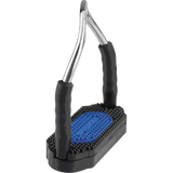 HS Bow Balance Stirrups, Stainless Steel — With Black/Blue Pad, 4¼"