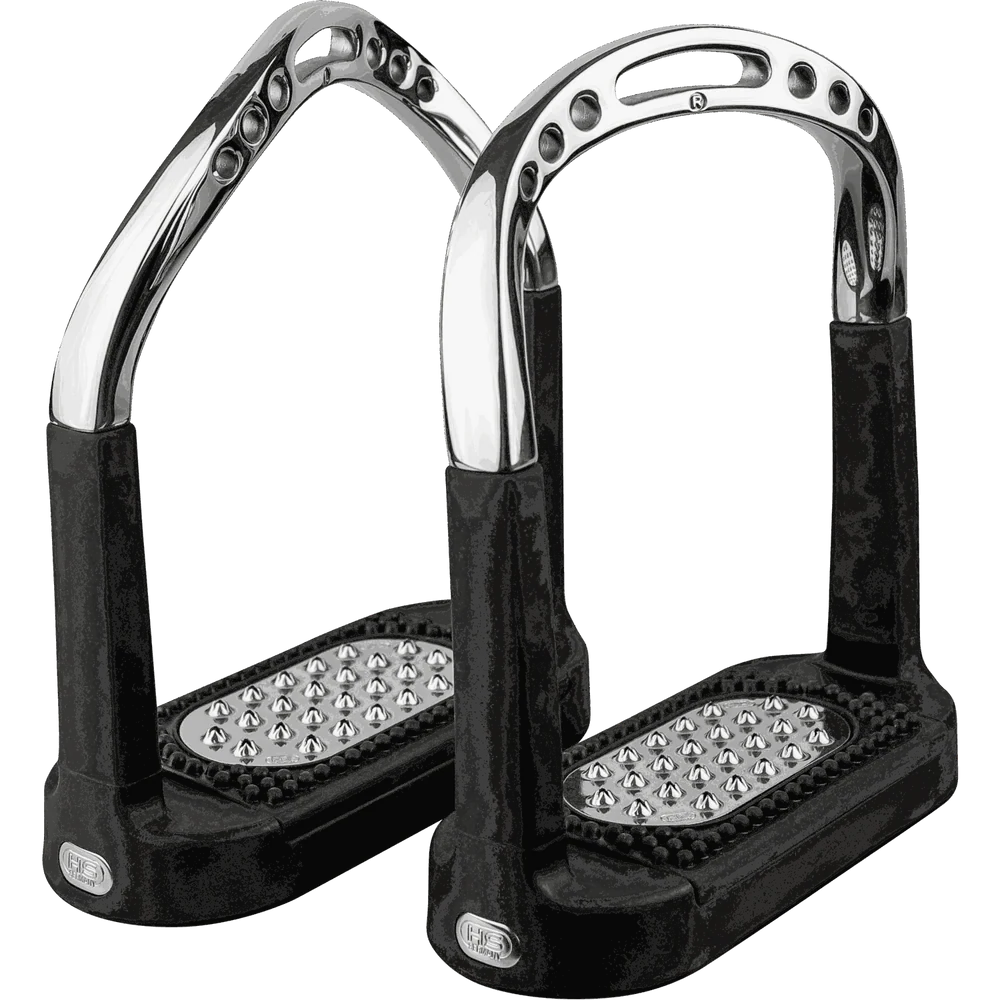 Flexcite Grip Stirrups, Stainless Steel — With Rubber/Metal Grip Pad, 4¾