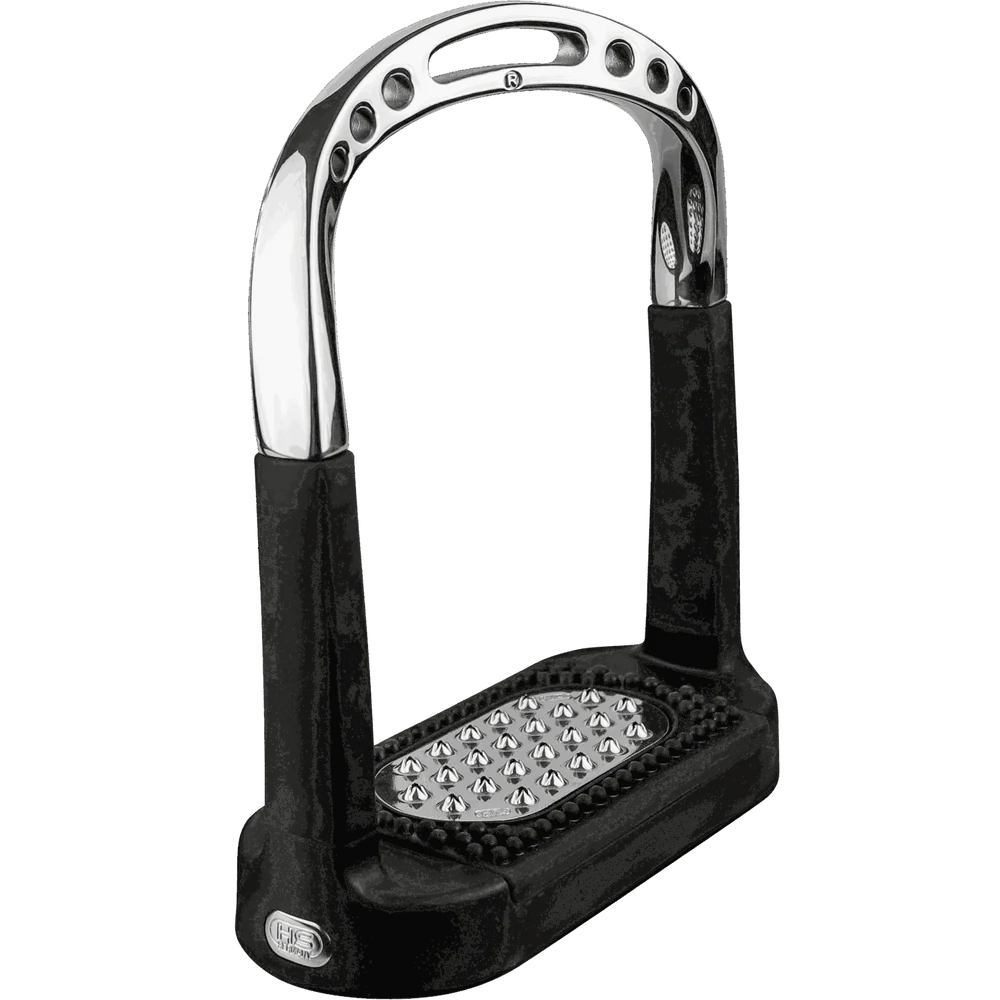 Flexcite Grip Stirrups, Stainless Steel — With Rubber/Metal Grip Pad, 4¾