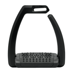 Herm Sprenger Aero stirrup, black finish with grip spikes