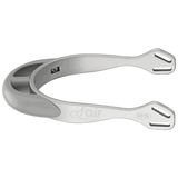 Herm Sprenger FairRider Spurs – 20mm Rounded Neck, Silver Aluminum with Silver Neck