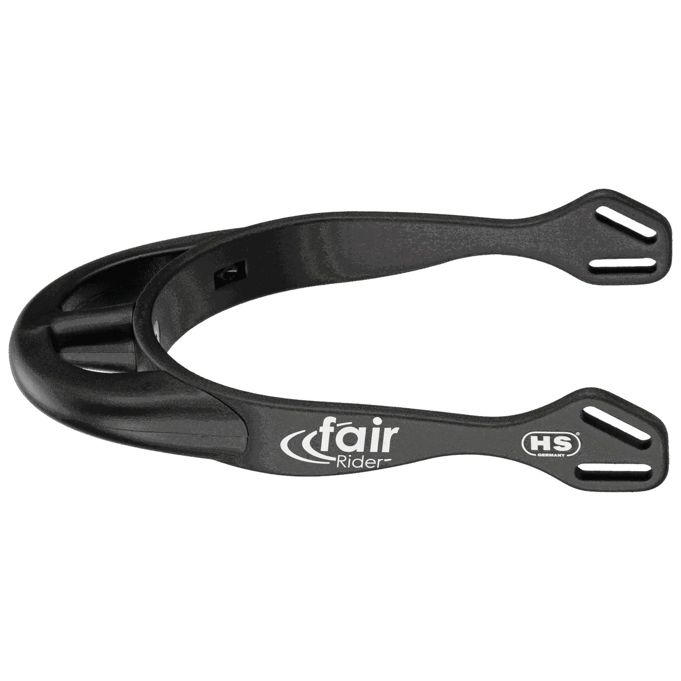 Herm Sprenger FairRider Spurs – 25mm Rounded Neck, Black Aluminum with Black Neck