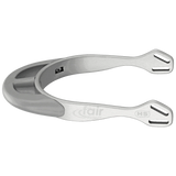 Herm Sprenger FairRider Spurs – 25mm Rounded Neck, Silver Aluminum with Silver Neck