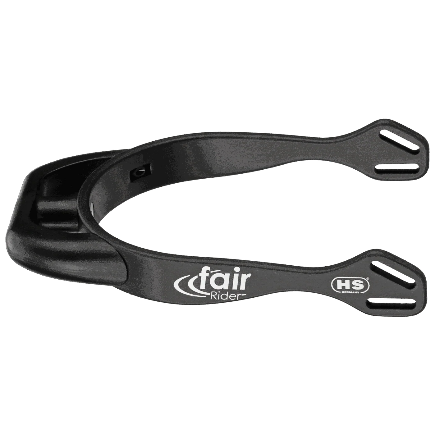 Herm Sprenger FairRider Spurs – 20mm Flat Neck, Black Aluminum with Black Neck