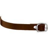 HS SPUR STRAPS LEATHER BROWN 45CM - WITH CHROME-PLATED STEEL BUCKLES