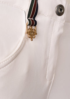 Close-up of Espoir Bamboo Breech golden fittings on belt area, showcasing premium hardware and subtle luxury detailing.