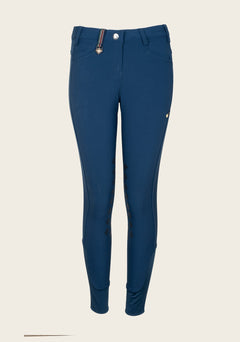 Front view of Espoir performance breech showing sleek fit, golden front fittings, and breathable stretch fabric.