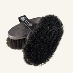 top and bottom view of the Haas Brenig Madoc brush XL in black
