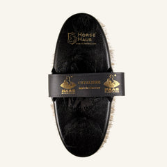 Haas Cavaliere horse body brush with raised edge and synthetic base