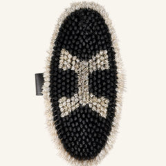 Haas Kavallerie horse grooming body brush with white raised edge
