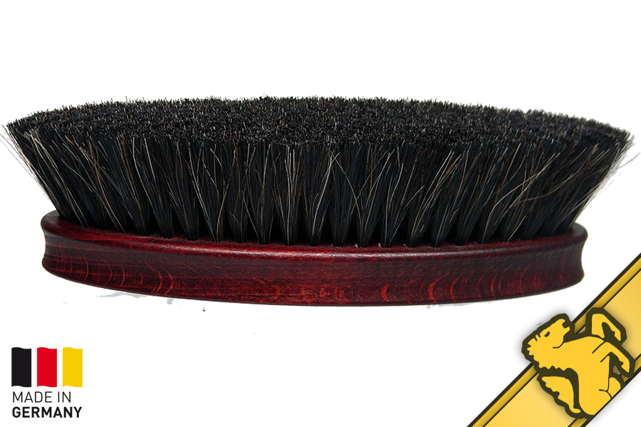 soft horse grooming brush in rosewood