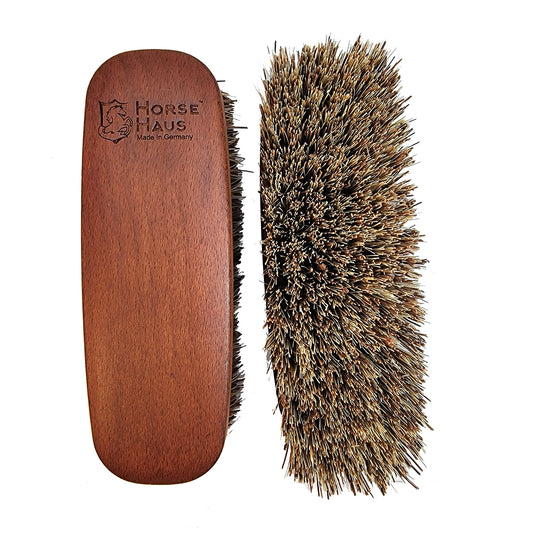 brown horse dandy brush with natural bristles