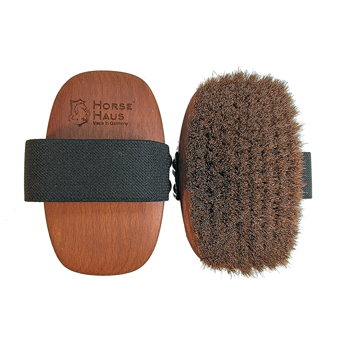 small brown horse head brush with elastic handle